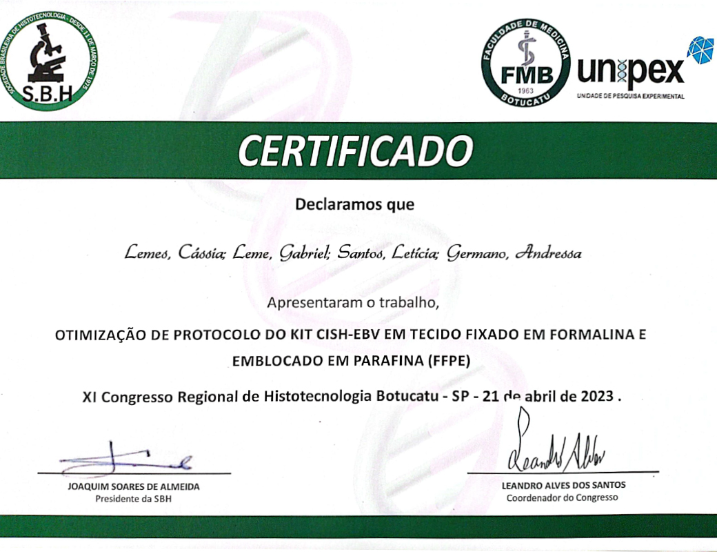 XI Congresso Regional de Histotecnologia