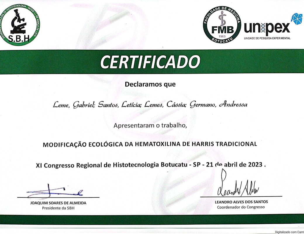 XI Congresso Regional de Histotecnologia