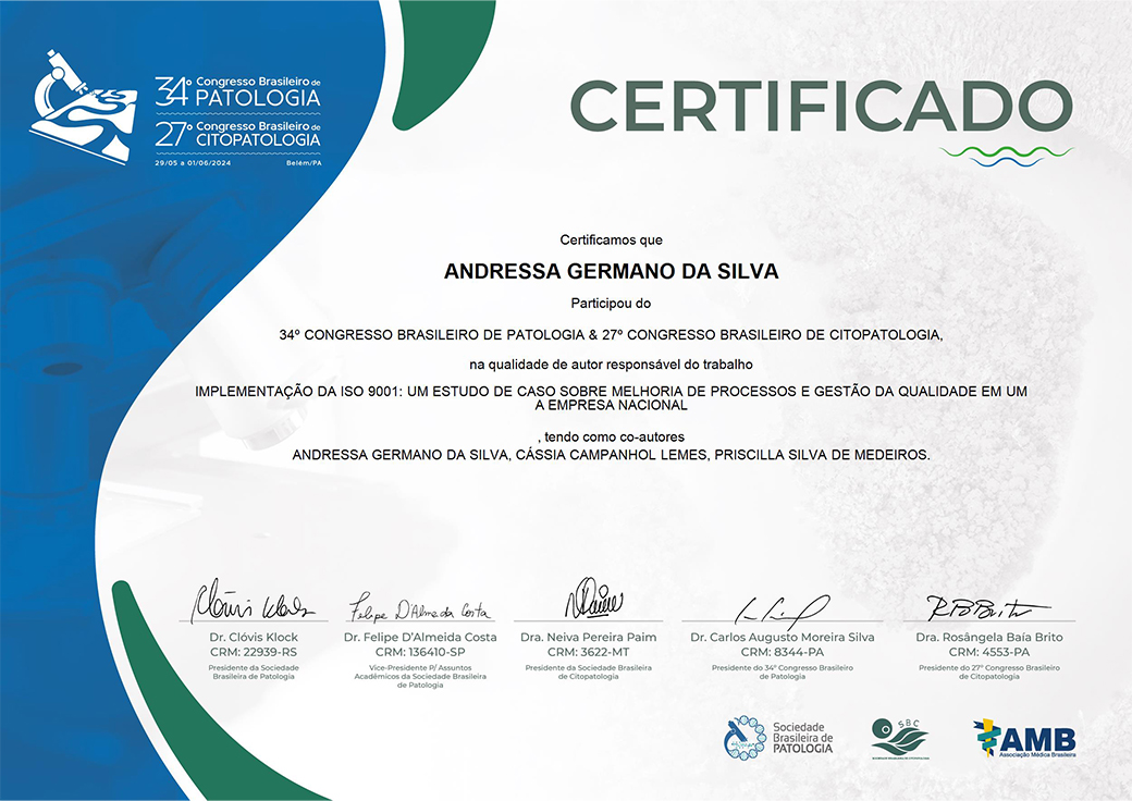 34º Congresso Brasileiro de Patologia SBP