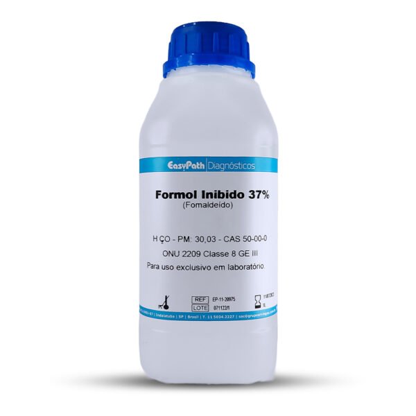 Formol inibido ONU 2209 Classe 8 GE III, 37%, 1000ml - Uso laboratorial